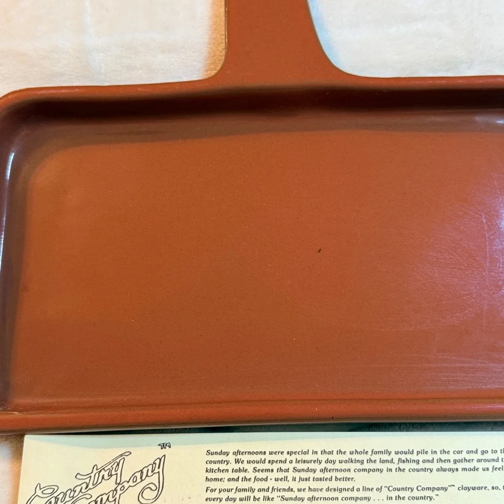 Country Company Terracotta Cornbread and Biscuit Baker Made in USA Glazed Clay